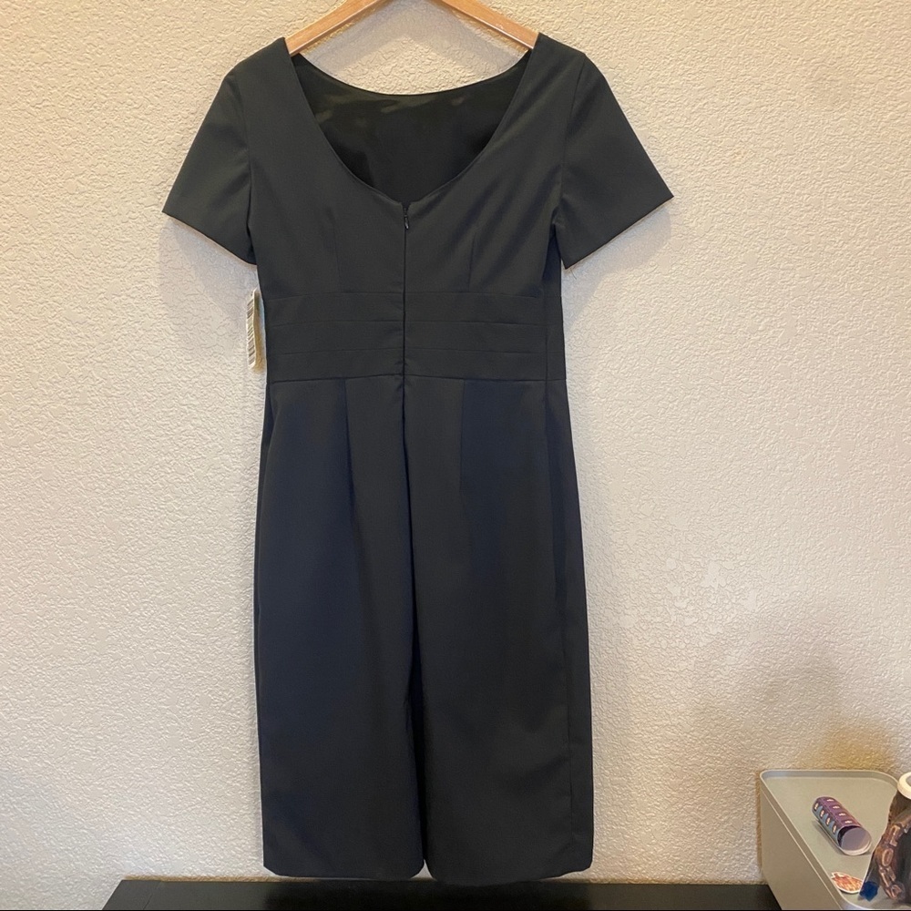 United Colors of Benetton black dress new with‎ tags Small empire waist career - Picture 6 of 6